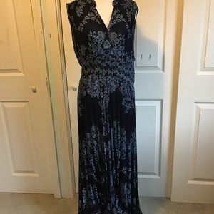 Long flowy blue light weight dress
